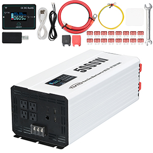 Tianmo 5000W Pure Sine Wave Inverter Wireless Wired Remote